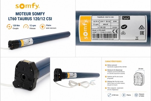 Moteur somfy titan 120 csi - titan, 120/12